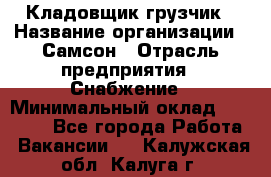 Кладовщик-грузчик › Название организации ­ Самсон › Отрасль предприятия ­ Снабжение › Минимальный оклад ­ 27 000 - Все города Работа » Вакансии   . Калужская обл.,Калуга г.